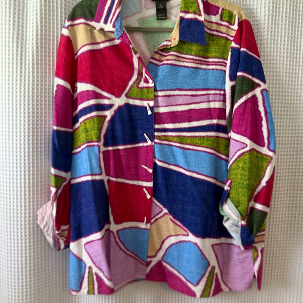 Ali Miles Multicolor Abstract Shirt
